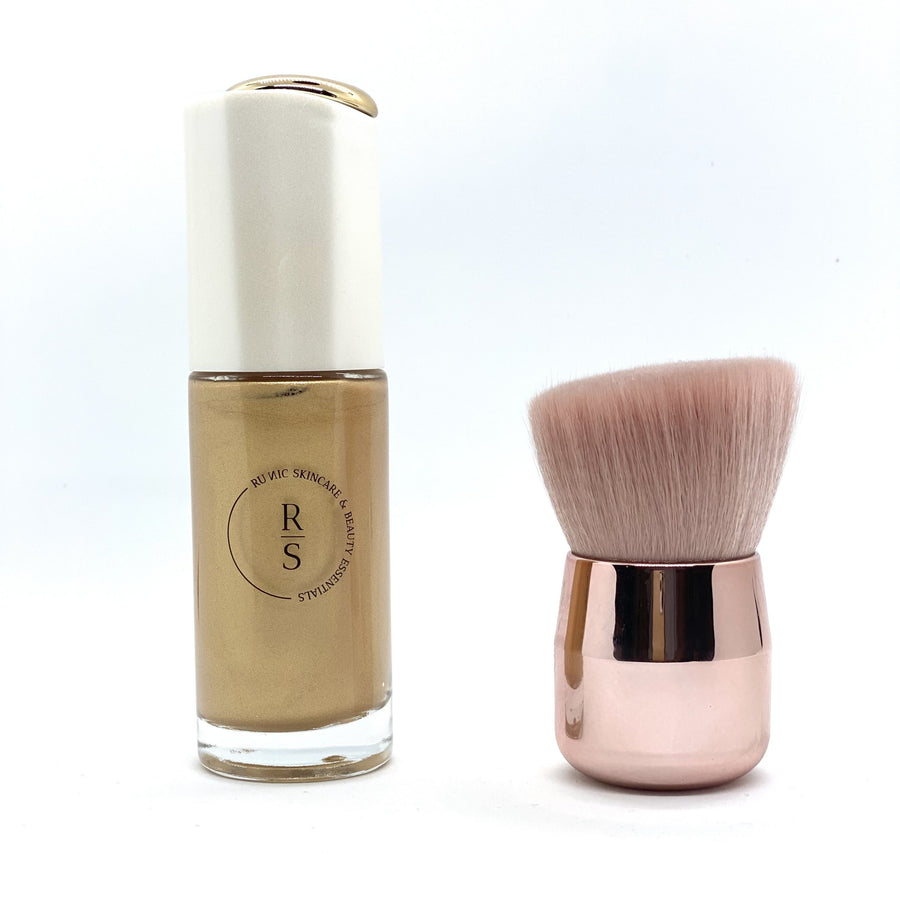 Shimmer Set - Shimmer Bronze Oil and Makeup Brush